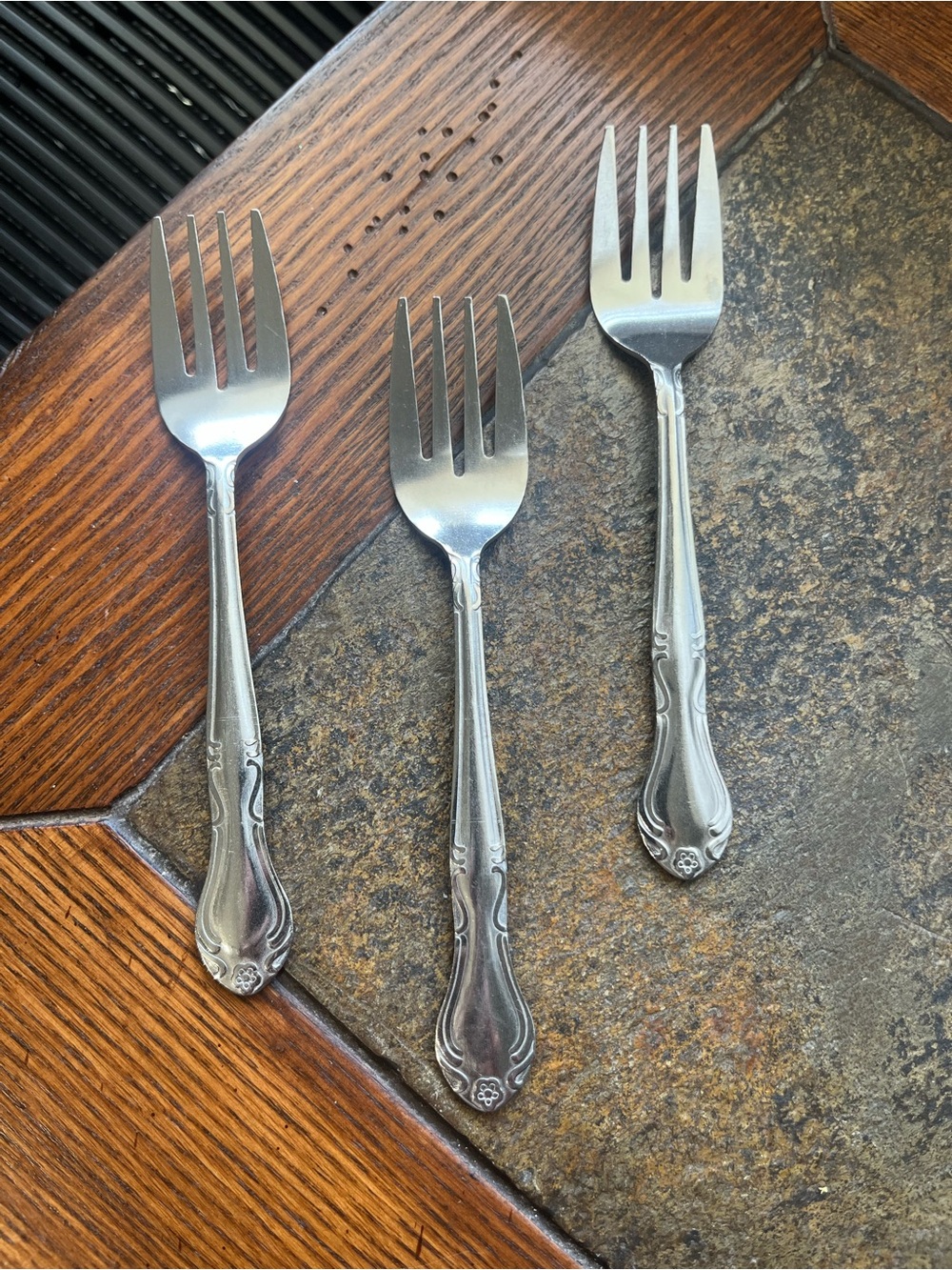 Stainless Steel Decorative Salad Forks - Silver (38 total)